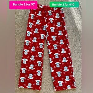 Adorable Fuzzy, Warm Old Navy PJ Pants with Birds in Winter Gear